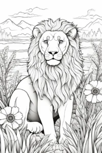 Coloring Book for Adults Relaxing Landscapes page 1