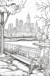 Coloring Book for Adults Relaxing Landscapes page 4