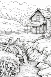 Coloring Book for Adults Relaxing Landscapes page 5