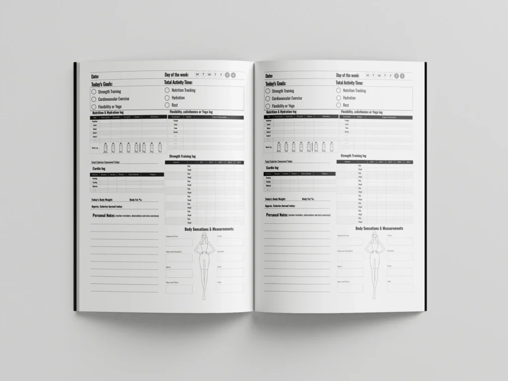 Workout log book for women p2