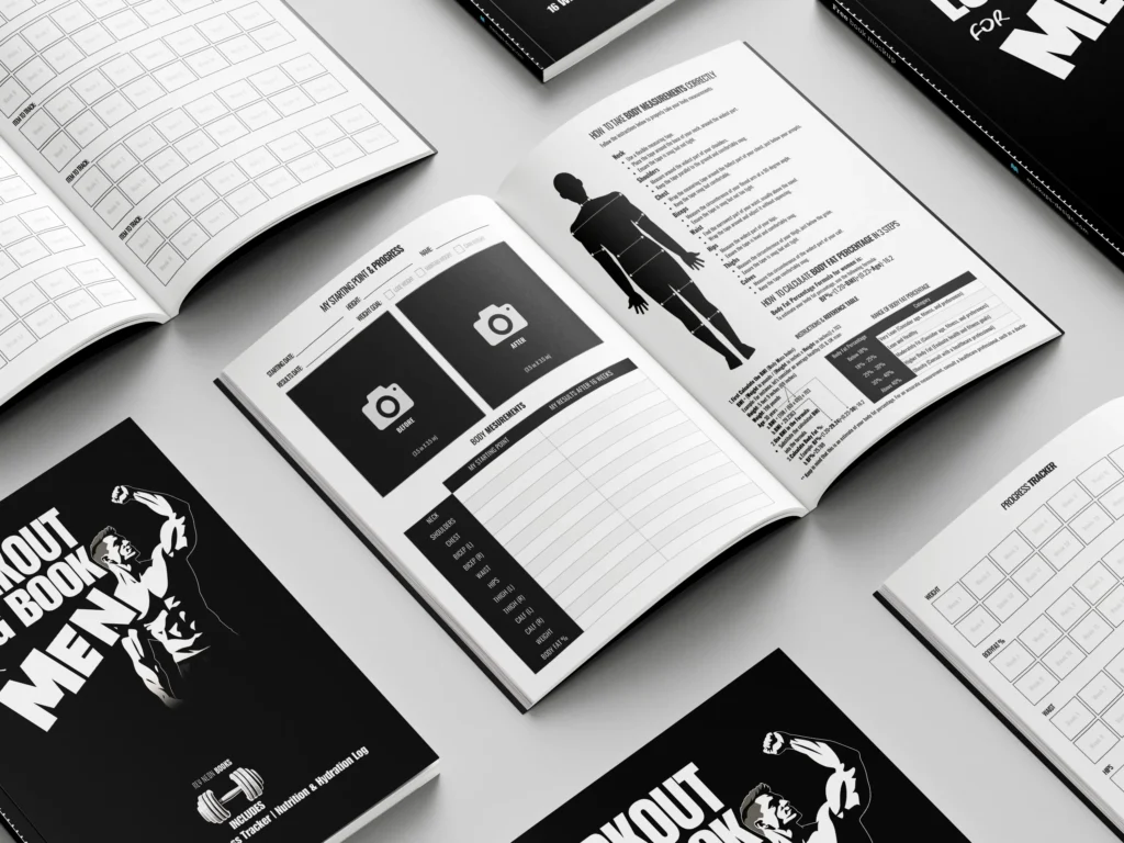 Workout log book for Men