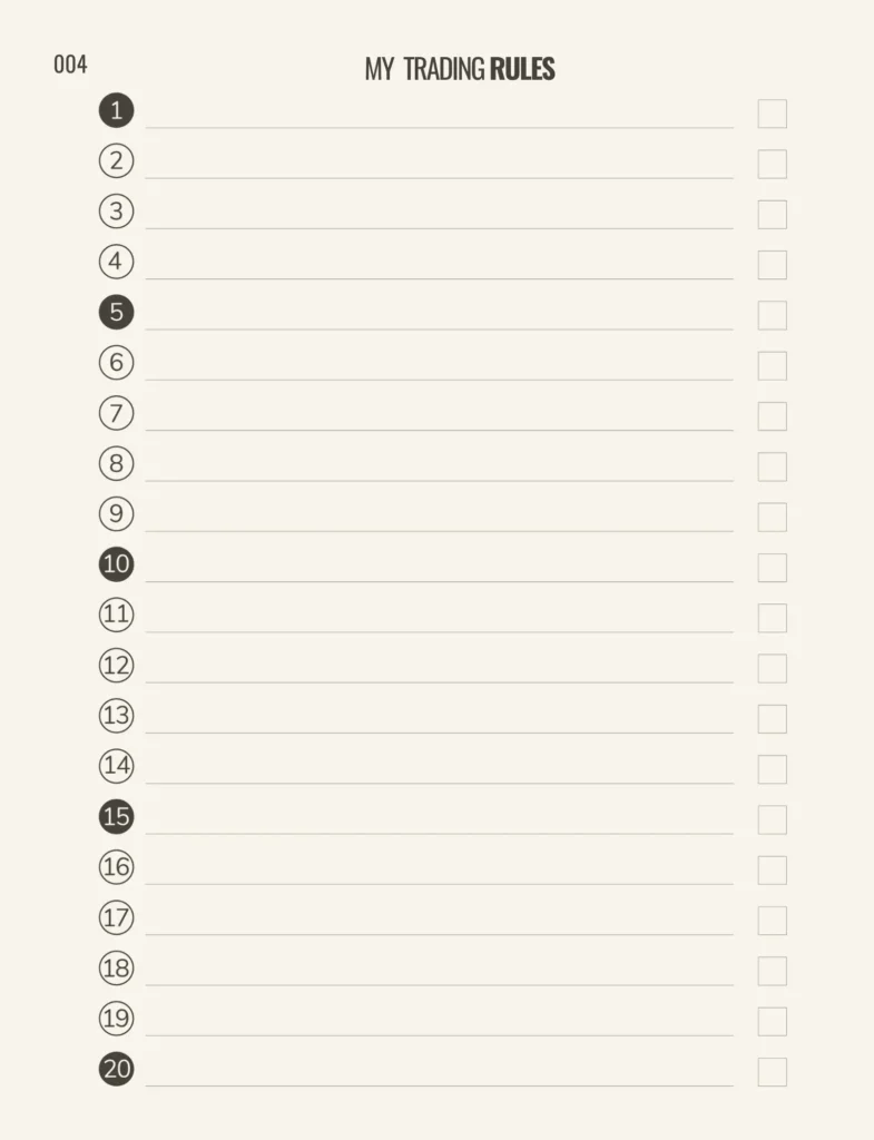 Trading Journal Log Book pag 8
