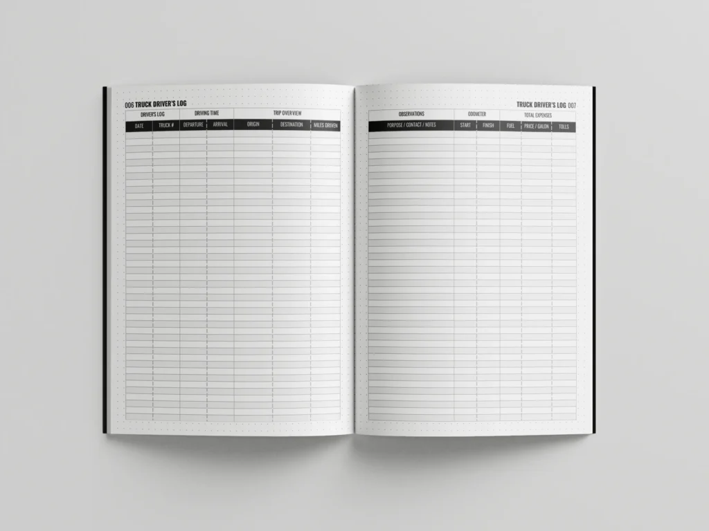 Truck Driver Log Book pag 2