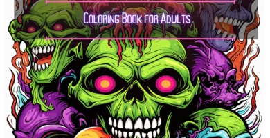 Coloring book for adults halloween