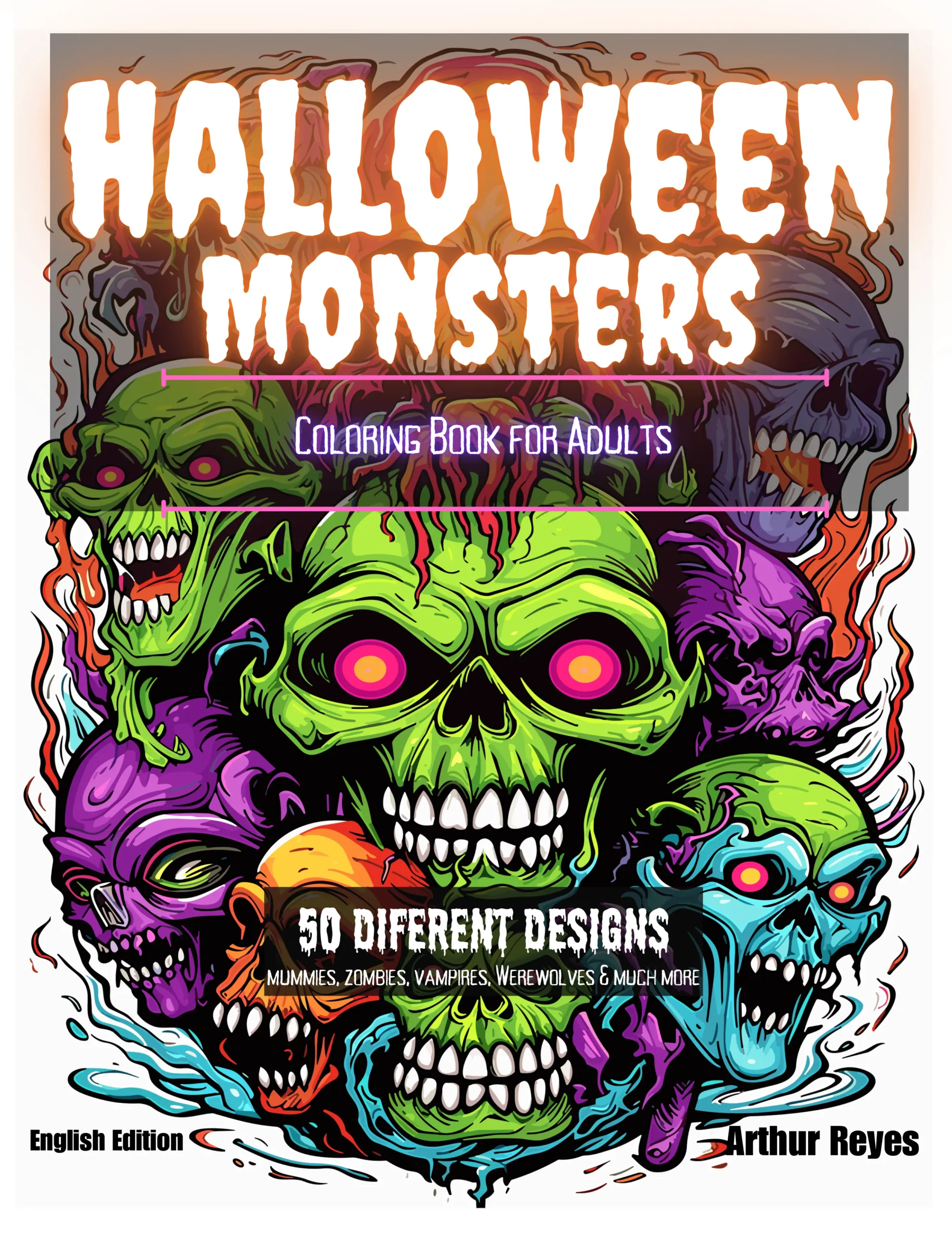 Coloring book for adults halloween