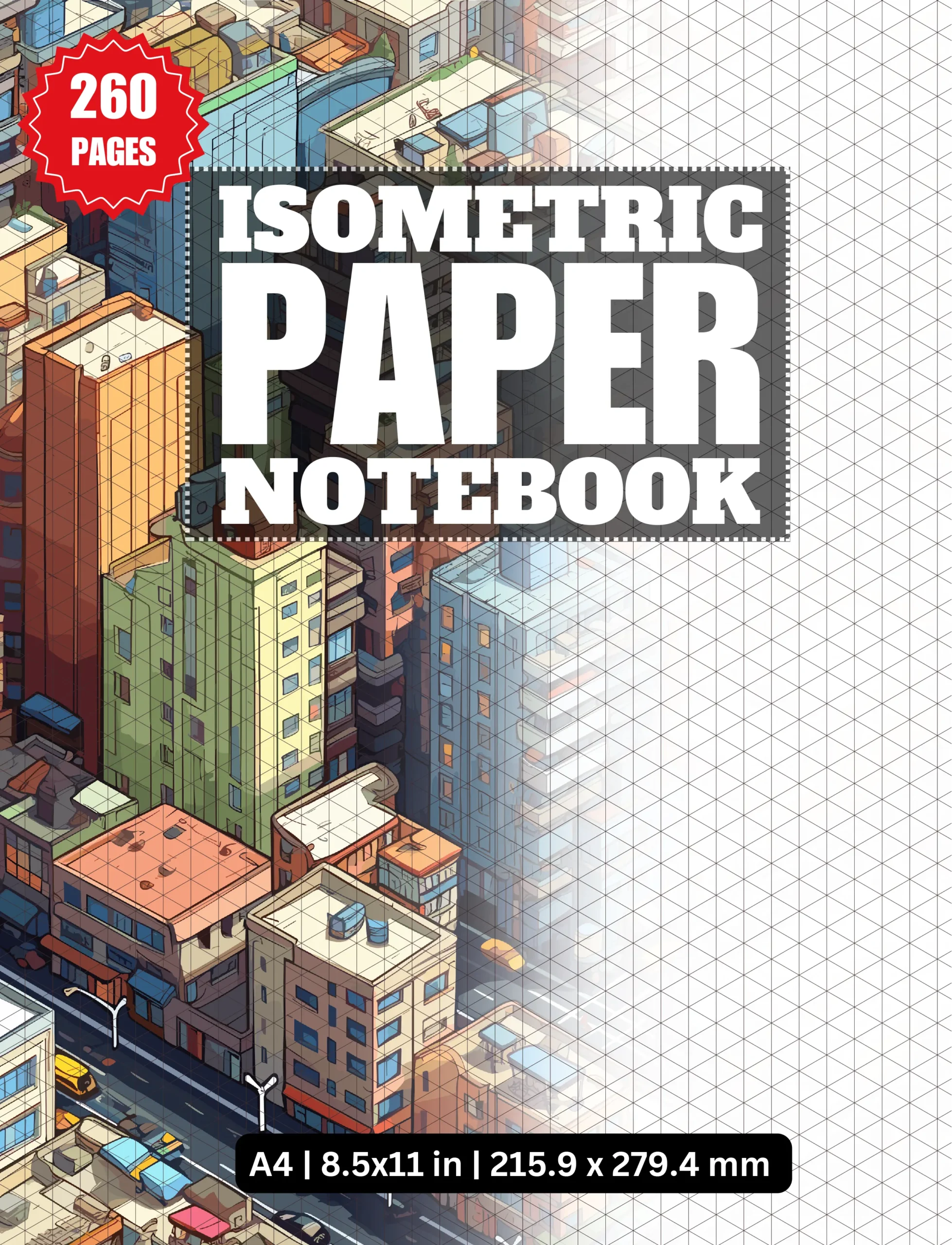 ISOMETRIC PAPER NOTEBOOK COVER