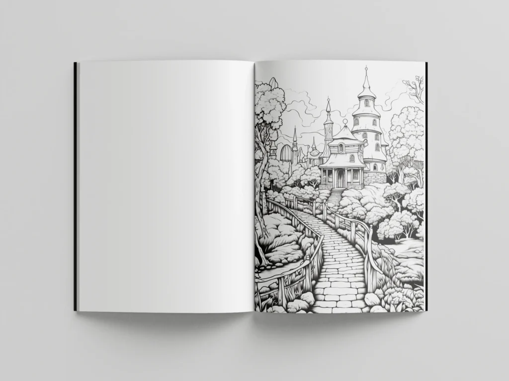 landscapes coloring book