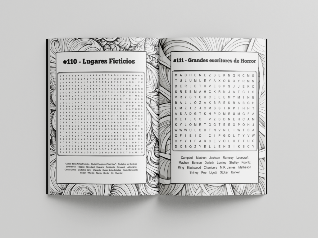 word search puzzle books for adults spanish