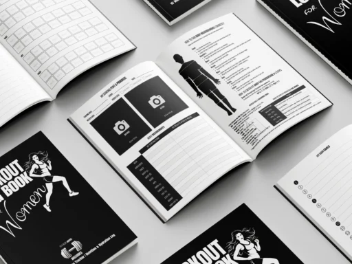 Workout log book for women