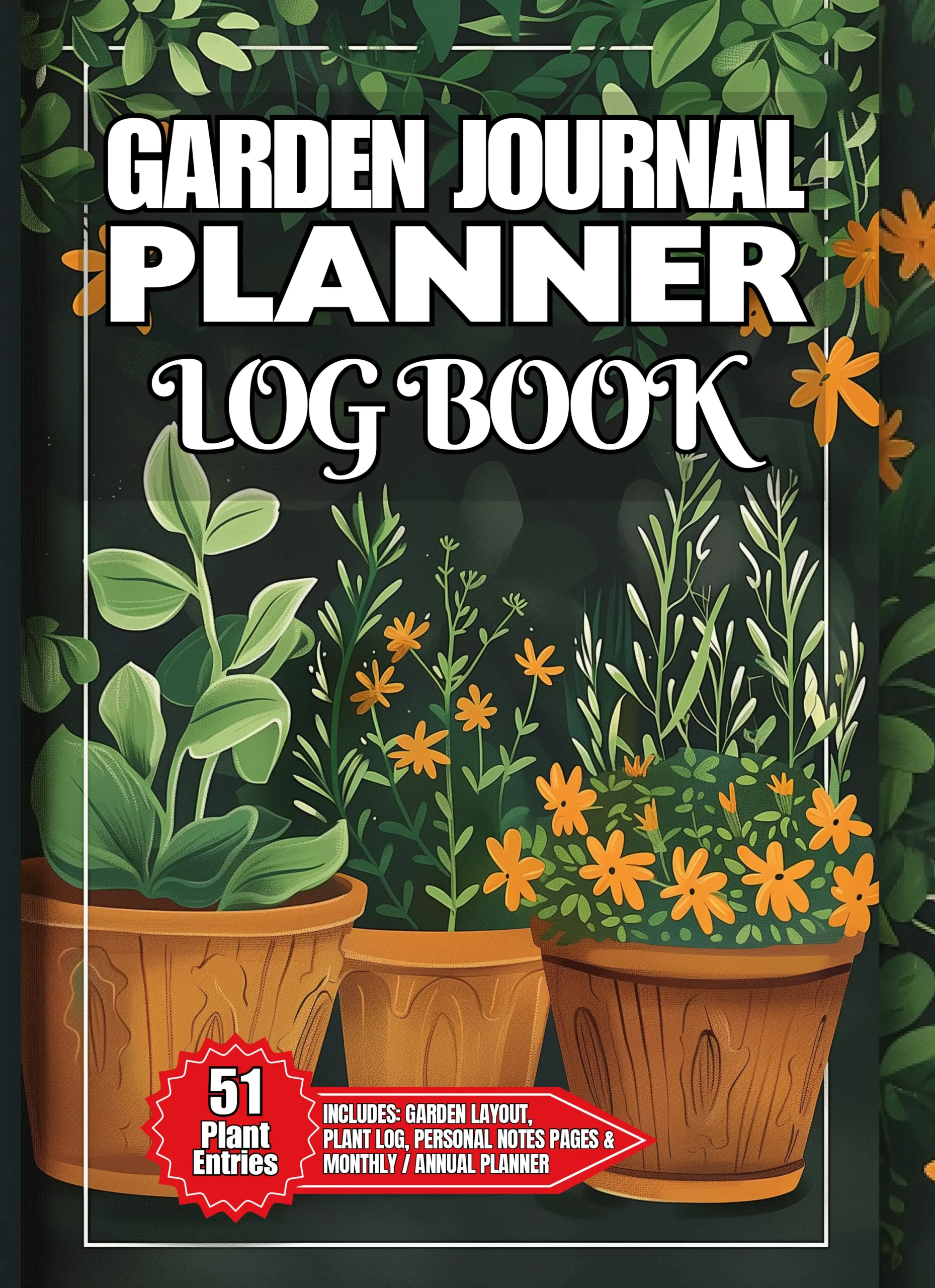 Garden Journal Planner Log Book Cover