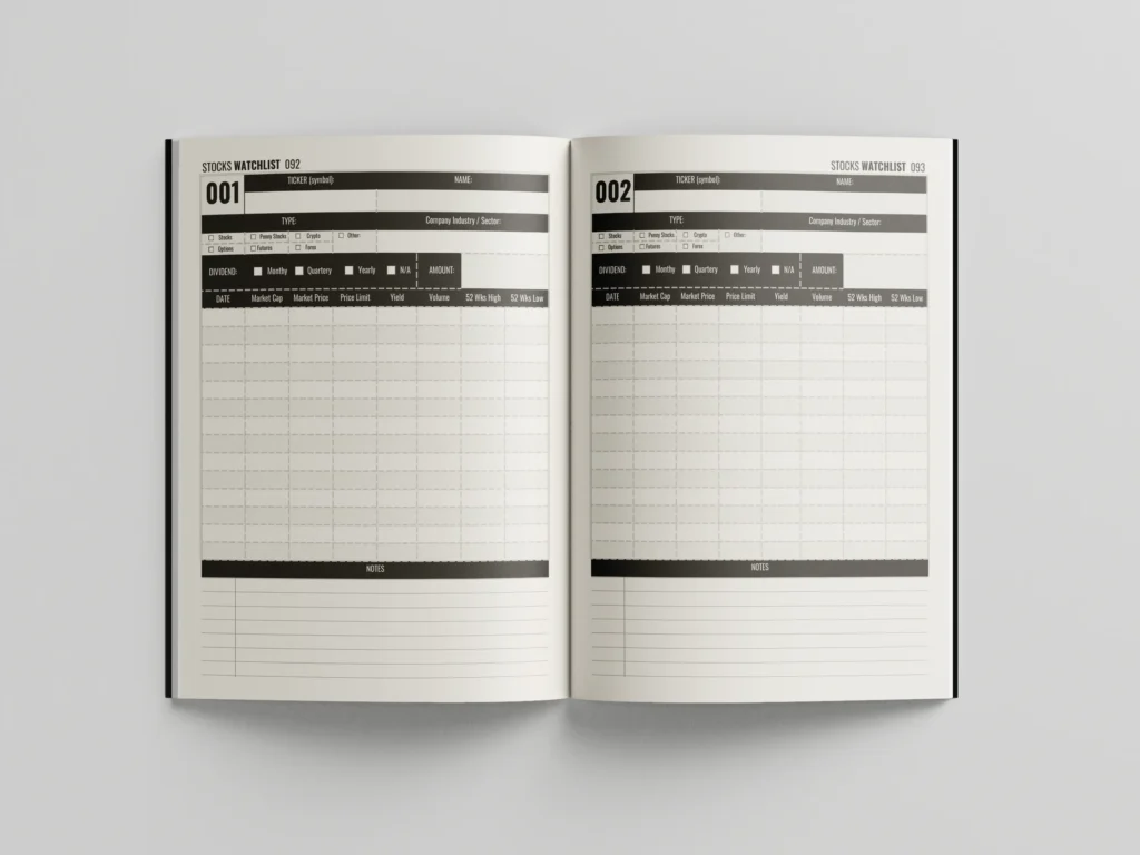 Trading Journal Log Book pag 4